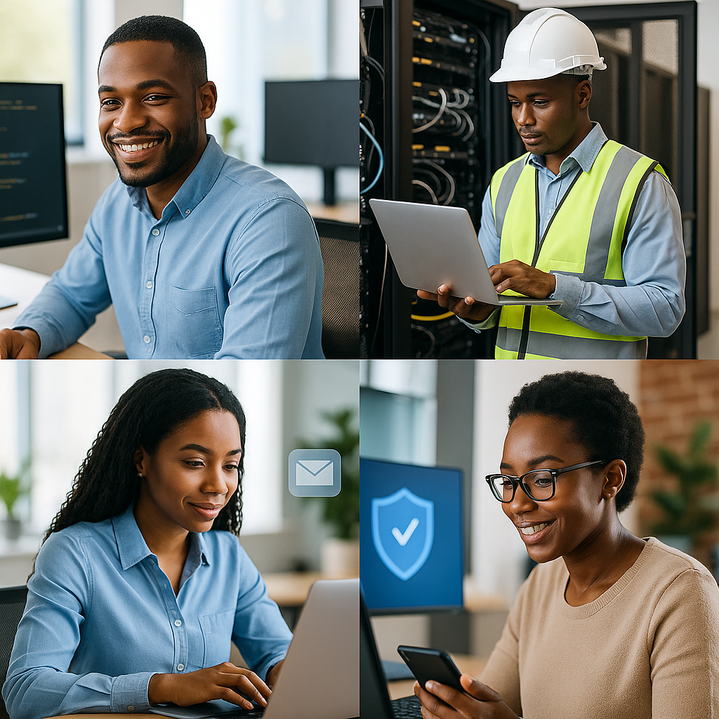 IT professionals monitoring infrastructure